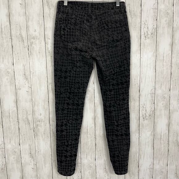 NYDJ Super Skinny Slim Black Mid Rise Lift Tuck Stretch Velvet Texture Jeans 4 - Picture 3 of 12